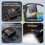 Accu pomp met accessoires voor luchtbed en tent